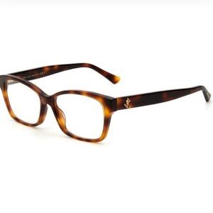 NEW JIMMY CHOO JC270 086 53mm Brown Unisex Havana Gold Eyeglasses Authentic